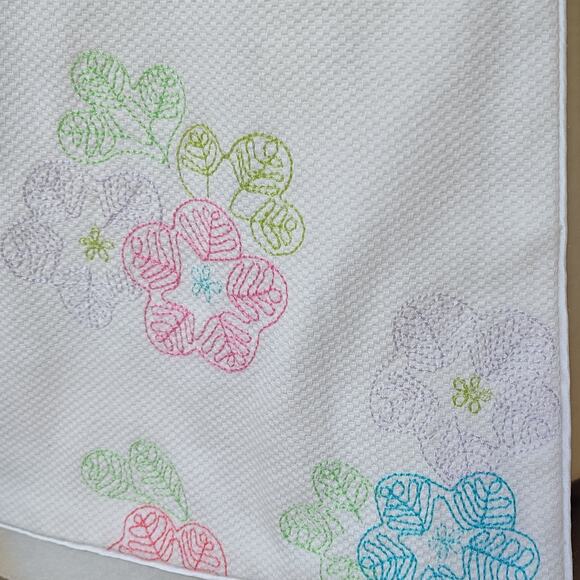 Sigrid Olsen Sport White Floral Embroidered Hook Eye Closure Jacket Sz 10 Lined - Picture 4 of 11